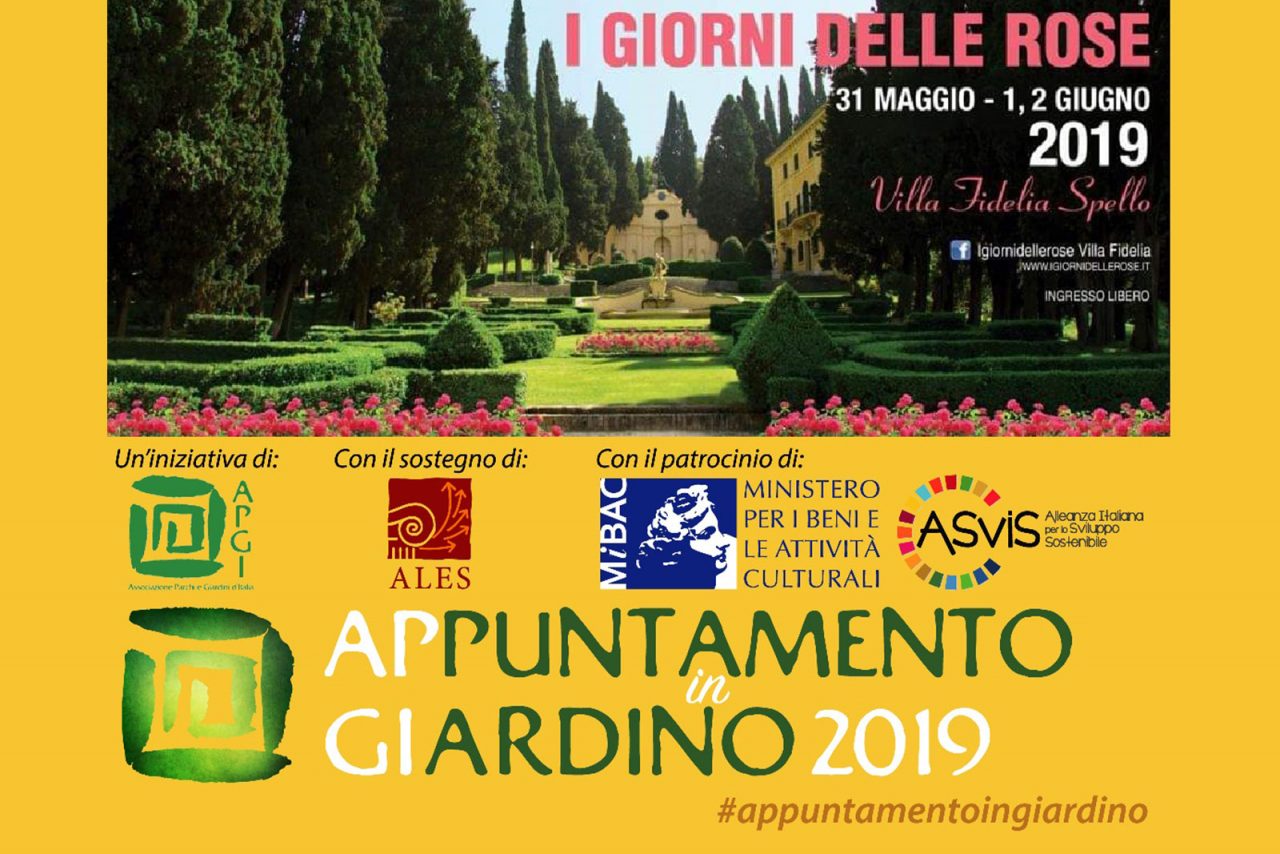 Villa Fidelia e “I Giorni delle Rose” inseriti dall’APGI nell’iniziativa nazionale “Appuntamento in Giardino”